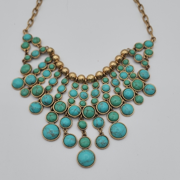 Lucky Brand Gold and Turquoise Necklace - Picture 7 of 13